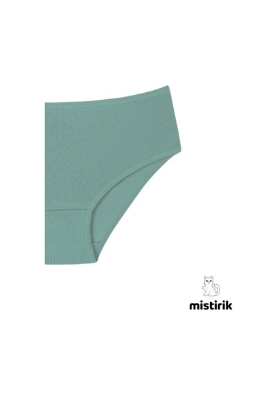 Mistirik Taranto Model Fitilli Pamuklu Slip Esnek Komforlu Hava Alan Külot Su Yeşili Renk