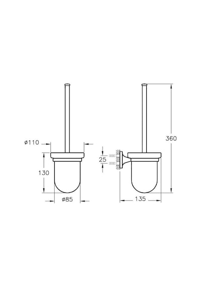 VitrA Marin Tuvalet Fırçalığı  A44948