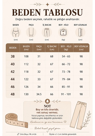 Milera Bej Yüksek Bel Bağlamalı Kuşaklı Geniş Paça Kumaş Pantolon Kadın Bej - 885536348 Bej