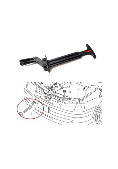 Volkswagen Passat B5 1997-2000 Kaput Açma Mandalı 3B0823593C