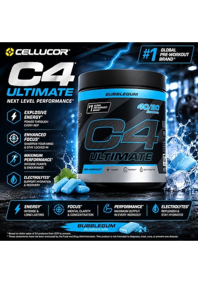 Cellucor C4 Ultimate Preworkout 380g Bubble Gum 40 Servis