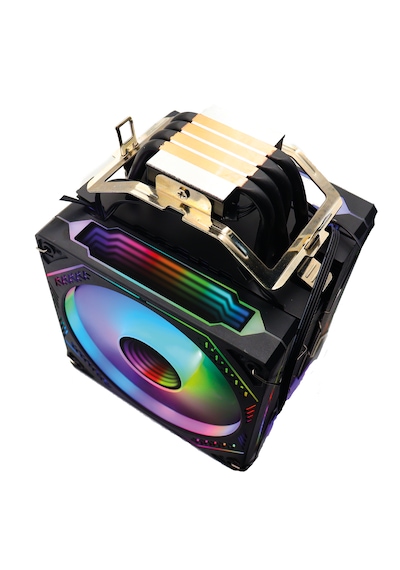 Zoko Ice Pro Bp4 Siyah Auto Rainbow Fanlı Kule İşlemci Fanı