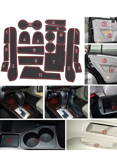 Mitsubishi Pajero 2014-2015 Araç Içi Silikon Kaymaz Ped Kaplama S