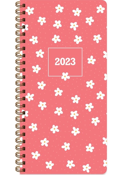 2023 8x16 Haftalık Cep Ajandası - Minik Papatya Pembe