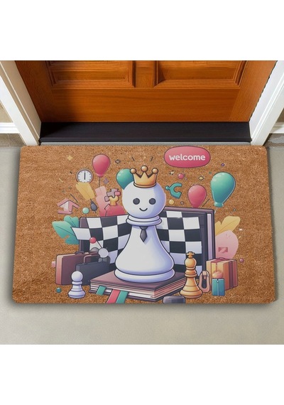 Valerine Life Satrançlı Welcome Kapı Önü Paspası 45x70cm