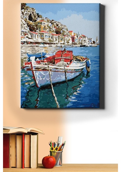 Webstyle Sayılarla Boyama Seti Kasnaklı Ege Kıyıları 60 X 75 Cm