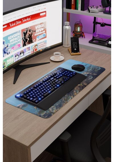 Sualtı Kaymaz Dikişli Kauçuk Oyuncu Mousepad V5 - 70x30 Xl Gaming Mouse Pad Fare Altlığı