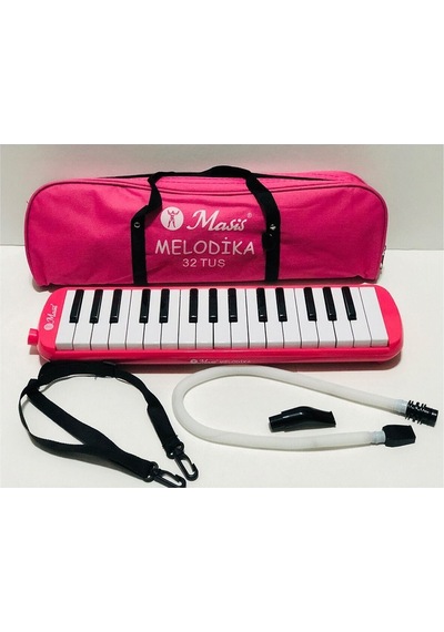 32 Tuşlu Pembe Melodika Msml32 Çok Renkli