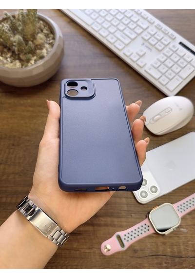 Samsung Galaxy A07 Uyumlu Kamera Korumalı Darbeye Dayanıklı Renk Atmayan Keep Silikon Kılıf Lacivert