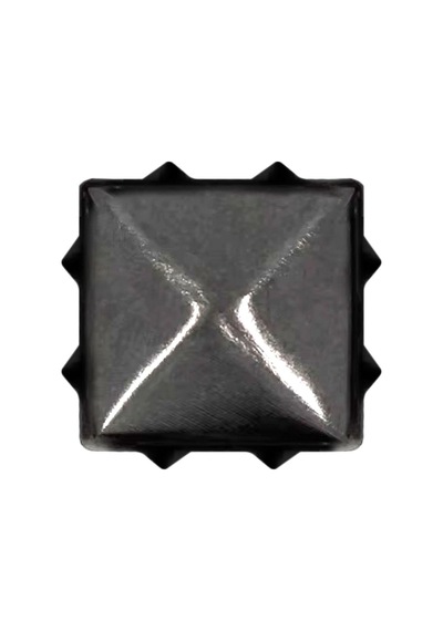 Süs Tırnaklı Platin Çakma Kare Piramit 5 Mm 20 Adet Metal Trok