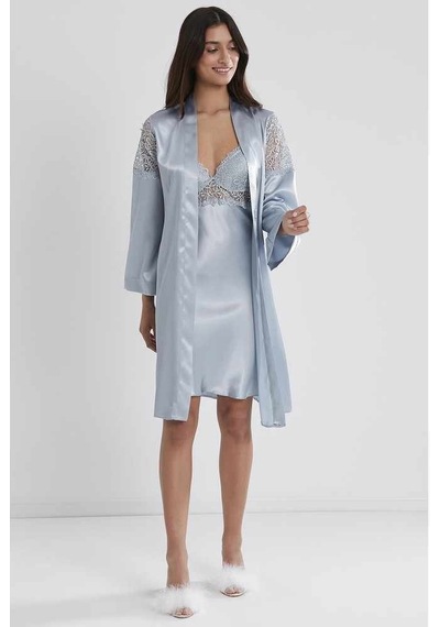 Pierre Cardin Kadın Gecelık 6955 Saten Kaplı 6lı Set 001