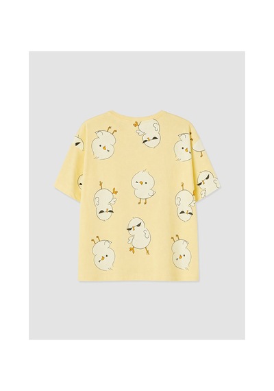 Lcw Young Sarı Desenli Kadın Şortlu Pijama Takımı
