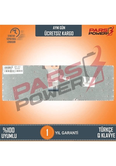 Lenovo Uyumlu 25204916, 25213231, 25-213231 Notebook Klavye (Siyah TR) (Pars Power) Siyah - Çerçevesiz 748125