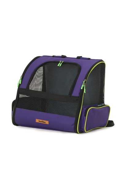 Missidea Brave Paws Piramit Xl Havalandırmalı Kedi Ve Köpek Taşıma Çantası Seyahat Çantası Mor