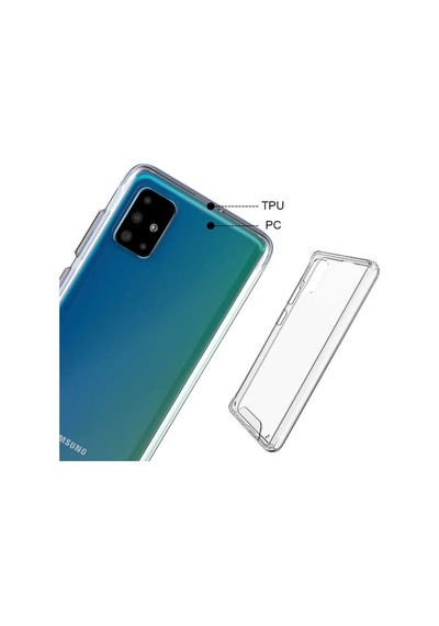 Galaxy A51 Kenarlari Silikon Yüzeyi Sert Seffaf Gard Kilif 566410460
