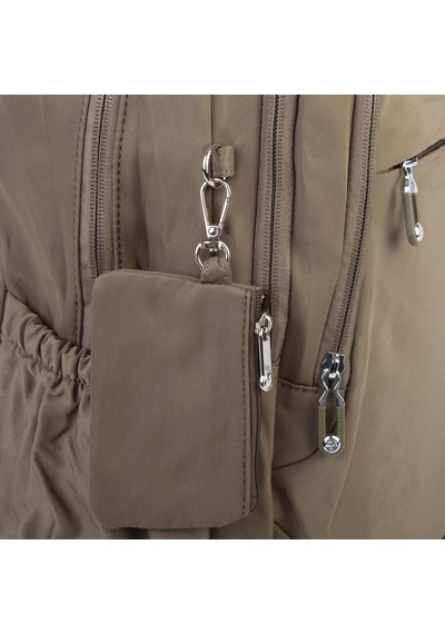 Nas Bag Unisex Büyük Boy Sırt Çantası Çok Gözlü Okul Çantası Haki
