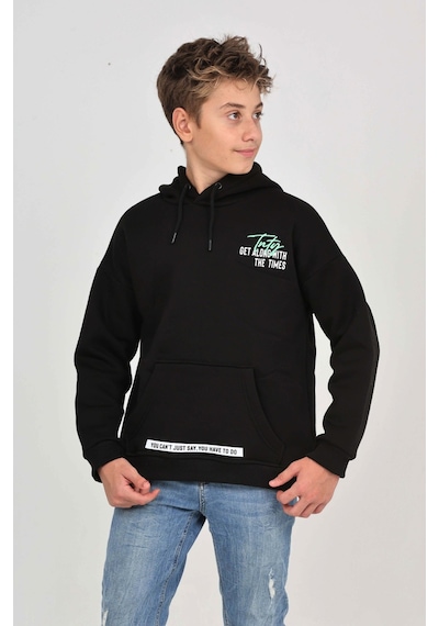 Toontoy Kids Toontoy Erkek Çocuk Tnty Nakışlı Sweatshirt Siyah