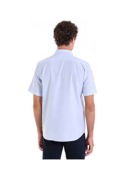 Hatemoğlu Mavi Comfort Fit Kareli Pamuklu Slim Yaka Kısa Kol Klasik Gömlek Mavi Hatemoğlu Mavi Comfort Fit Kareli Pamuklu Slim Yaka Kısa Kol Klasik Gömlek Mavi