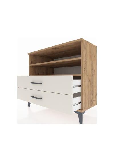 Kronos Şifonyer 2 Raflı 2 Çekmeceli 88x59x80 Çam-aytaşı Atlas Çam