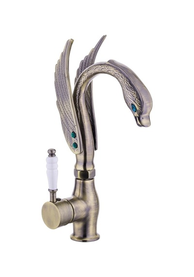 İsaoğlu Yapı Antik Gold Lavabo Bataryası Özel Tasarım Armatür Pirinç Gold