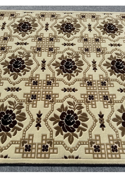 Saray Halı Vizyon 11171 R 150x230 Krem Kahve 4 M2 Halı