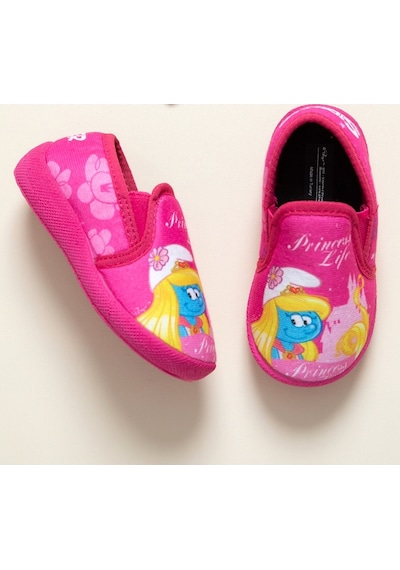 Gigi Pembe Şirinler Kız Bebek Panduf Ev Ayakkabı Pembe