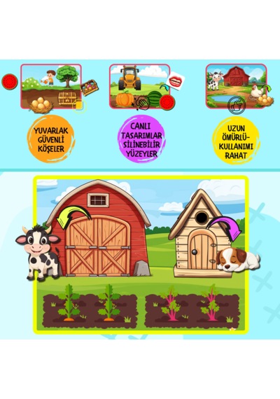 1-4 Yaş Cırt Cırtlı Etkinlik Seti Çiftlik Macerası Sök Ve Keşfet