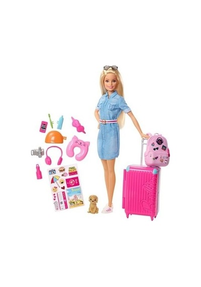 Barbie Seyahatte Bebeği Ve Aksesuarları - 4 Adet Tarı