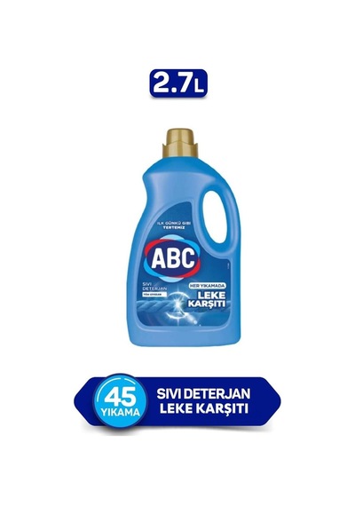 Abc Sıvı Deterjan Leke Karşıtı 2.7 L 2700 ML