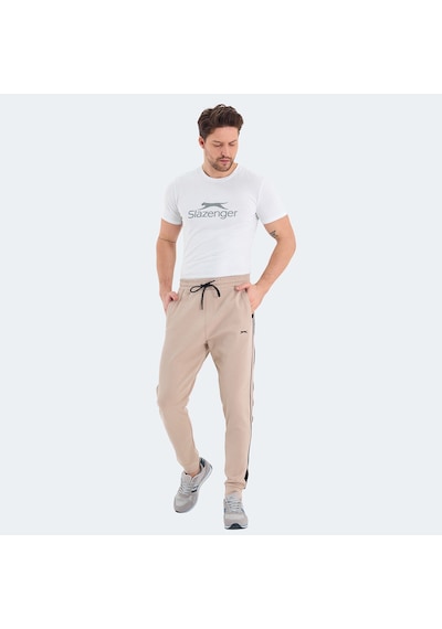 Slazenger VALARY Erkek Cepli Dar Paça Bej Eşofman Altı