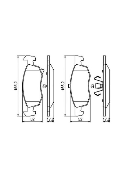 Opel Corsa E 1.0 2014-2018 Bosch Ön Balata 22143