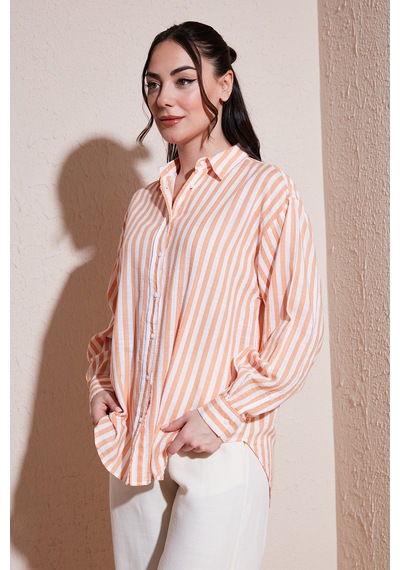 Fashion Friends Bayan Gömlek 26y0670k1 Turuncu Fashion Friends Bayan Gömlek 26y0670k1 Turuncu