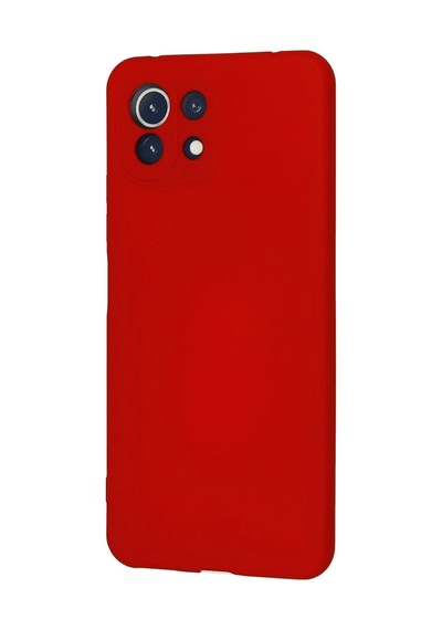 Uryport Xiaomi Mi 11 Lite Kılıf Nano İçi Kadife Silikon - Kırmızı