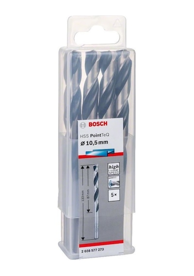 Bosch HSS-PointTeQ 10.5 mm 5'li Paket Matkap Ucu - 2608577273