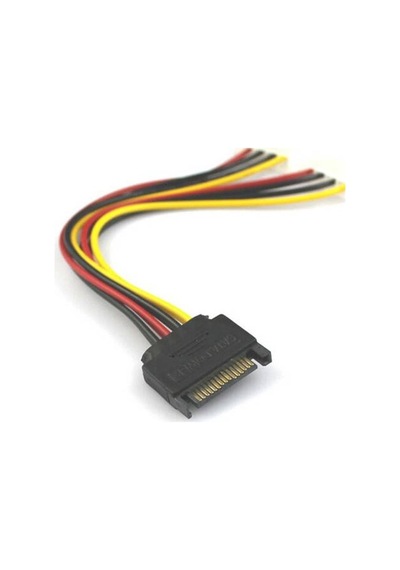 Boblov Dişi Sata Power To 2 Molex Ide Power Kablo 6 18Awg 15 Cm