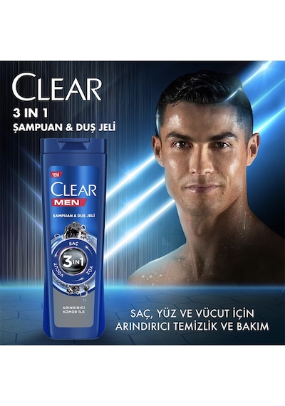 Clear Men Kömür İle Şampuan Duş Jeli 350 ML