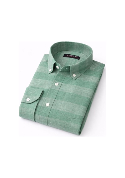 Lugon Klasik Regular Fit Uzun Kol Erkek Gömlek 7608 Yeşil