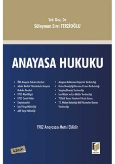 Anayasa Hukuku Süleyman Sırrı Terzioğlu 2.El