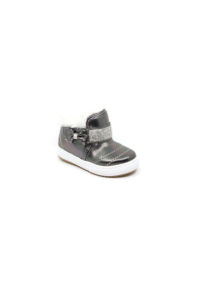 Zerhan Kız Bebek Çocuk Bilek Kürklü Cırtlı Bot 03275 Platin