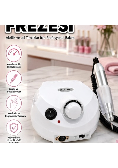 Profesyonel Tırnak Frezesi Akrilik Jel Poli Jel Tırnak Bakım Cihazı