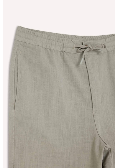 DeFacto %100 Pamuk Relax Fit Cepli Keten Görünümlü Bermuda Şort C7381AX25SMKH418