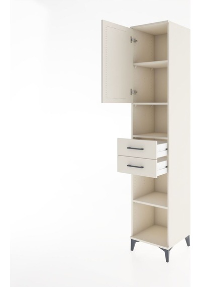 Hyperion Dolap 4 Raflı 2 Çekmeceli Tek Kapaklı 44x44x221 Aytaşı-aytaşı Aytası