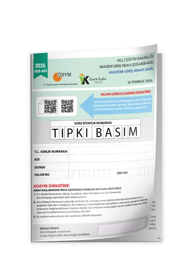 2026 Meb Ags Ösym Çıkmış Soru Tıpkı Basım Kitapçığı Çözümlü Türkiye Geneli Deneme