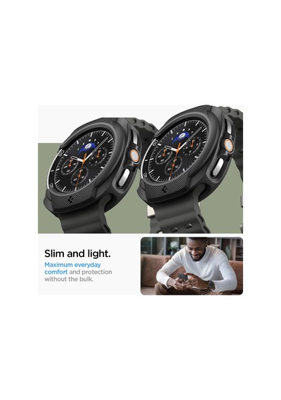 Galaxy Watch 8 Classic 46mm İle Uyumlu Kılıf Liquid Air Matte Black - Acs09841 Çok Renkli