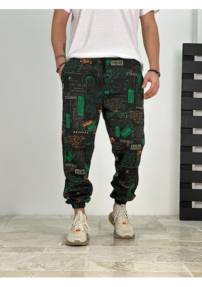 Cocopelli Erkek Mailbox Desenli Jogger Coc2395 Yeşil
