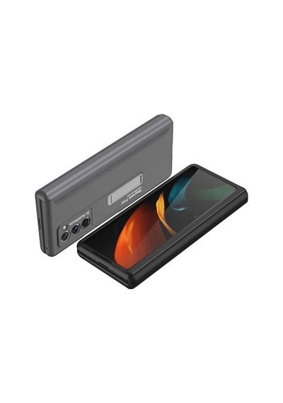 Samsung Uyumlu Galaxy Z Fold 2 Kılıf M-Magnet Standlı Kılıf Siyah