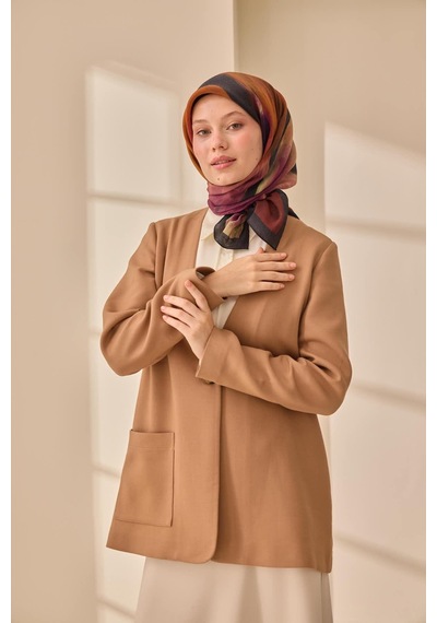 Silk Home Aura Eşarp 140002-08 Antrasit, Mürdüm, Kızıl Kahve, Yeşil, Turuncu