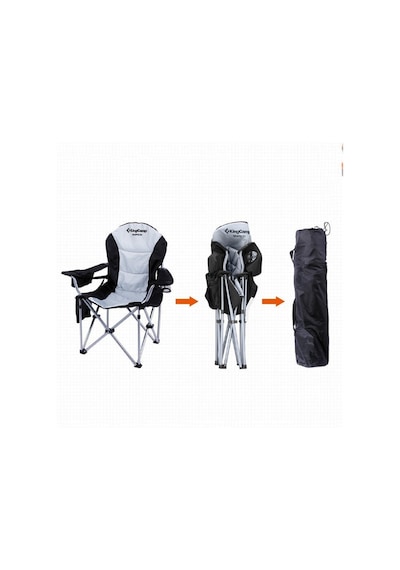 Kıngcamp Deluxe Sandalye mk_16.0.KIN.00000KC3888.000 Açık Gri - Siyah