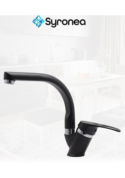 Mix Siyah Banyo Lavabo Bataryası Aç Kapa Batarya Musluk Siyah