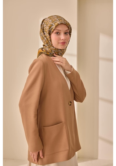 Silk Home Aura Eşarp 140006-18 Haki, Yanık Sarı, Vizon